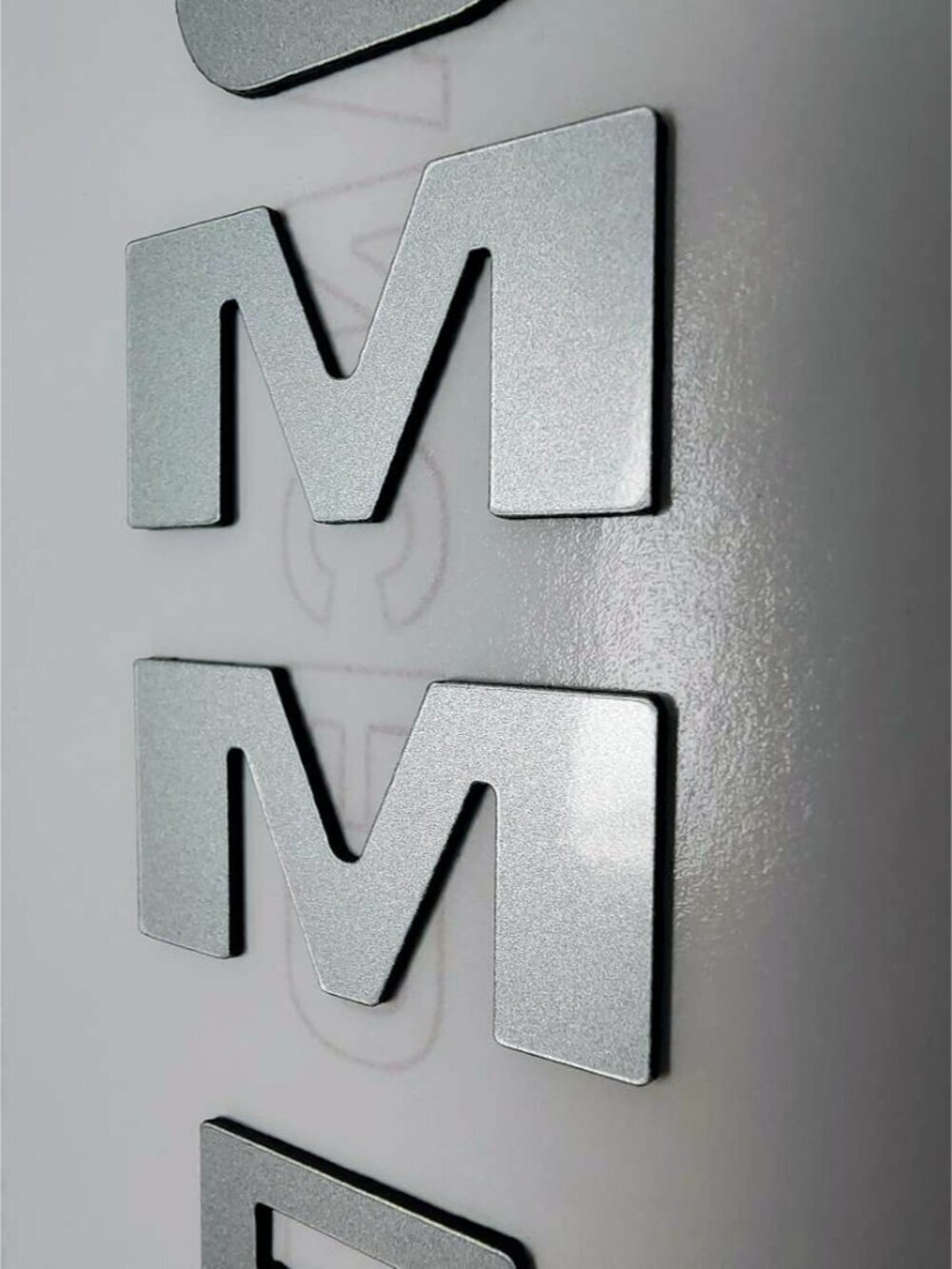 Silver Alum Front Bumper Letters for Hummer H3 ABS Plastic Inserts - Picture 5 of 7